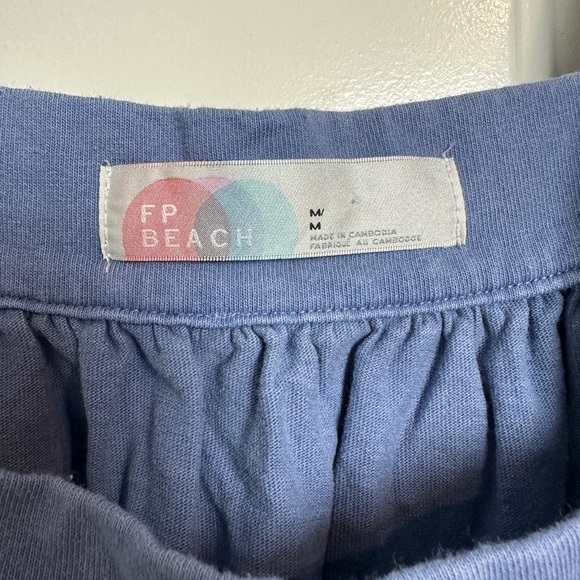 Free People Beach Blue Cover Up Dress Size Medium - Picture 2 of 5